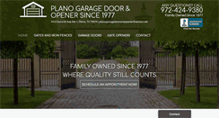 Desktop Screenshot of planogaragedoorandopener.com